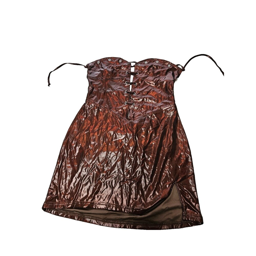 NWT FASHIONNOVA Women's Brown Color Short Tank Dress Size Large, New